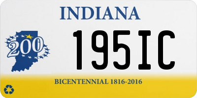 IN license plate 195IC