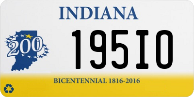IN license plate 195IO