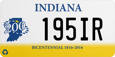 IN license plate 195IR