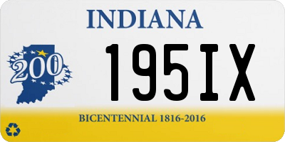 IN license plate 195IX