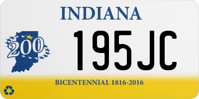 IN license plate 195JC