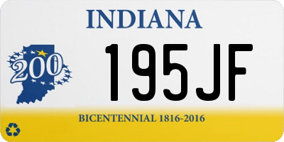 IN license plate 195JF