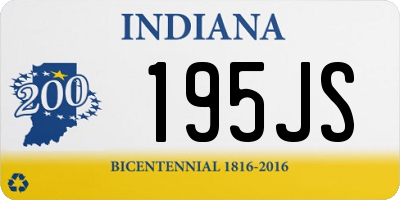 IN license plate 195JS