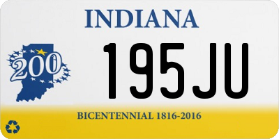 IN license plate 195JU