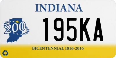 IN license plate 195KA