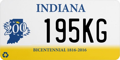 IN license plate 195KG