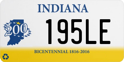 IN license plate 195LE