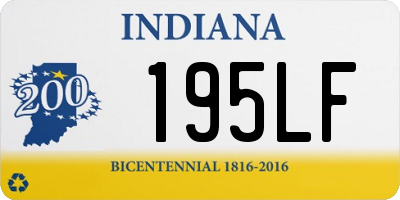 IN license plate 195LF