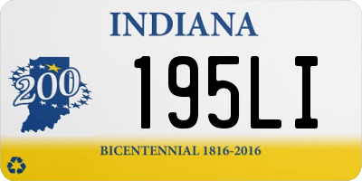 IN license plate 195LI