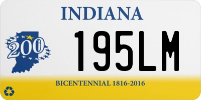 IN license plate 195LM