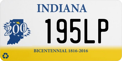 IN license plate 195LP