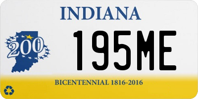 IN license plate 195ME