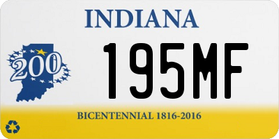 IN license plate 195MF