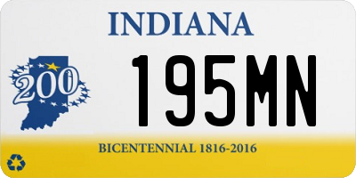 IN license plate 195MN