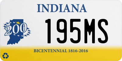 IN license plate 195MS