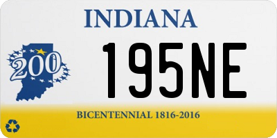 IN license plate 195NE