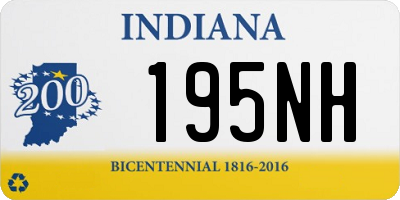 IN license plate 195NH