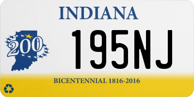 IN license plate 195NJ