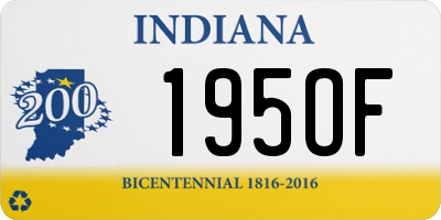 IN license plate 195OF