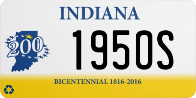 IN license plate 195OS