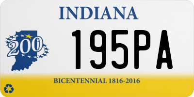 IN license plate 195PA