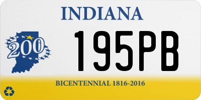 IN license plate 195PB