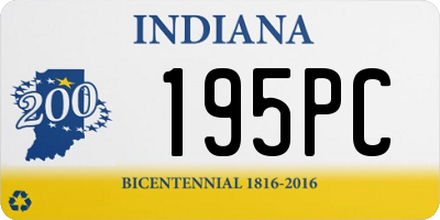 IN license plate 195PC