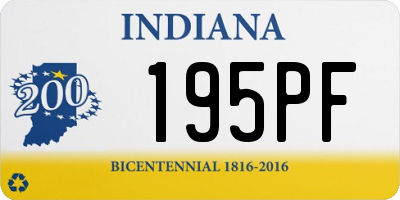 IN license plate 195PF