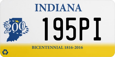 IN license plate 195PI