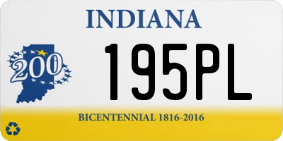 IN license plate 195PL