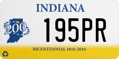 IN license plate 195PR