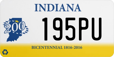 IN license plate 195PU