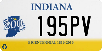 IN license plate 195PV