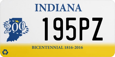 IN license plate 195PZ