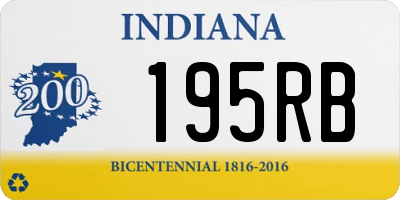 IN license plate 195RB