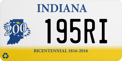 IN license plate 195RI