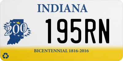 IN license plate 195RN