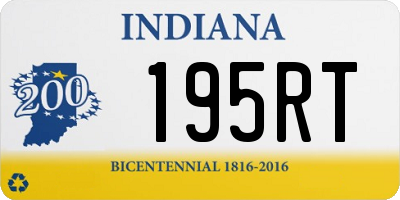 IN license plate 195RT