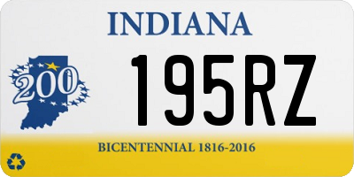 IN license plate 195RZ