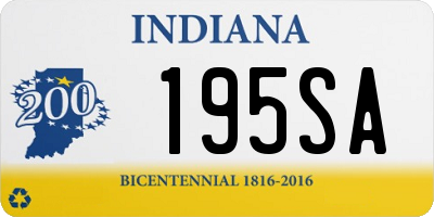 IN license plate 195SA