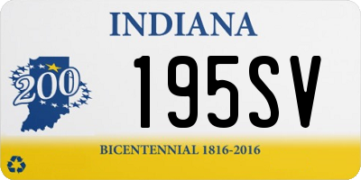 IN license plate 195SV