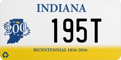 IN license plate 195T