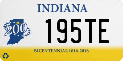 IN license plate 195TE