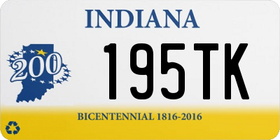 IN license plate 195TK