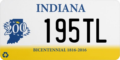 IN license plate 195TL