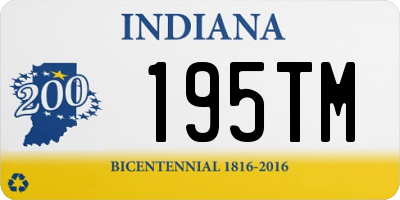 IN license plate 195TM