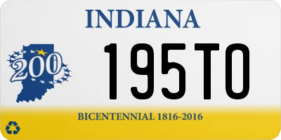 IN license plate 195TO