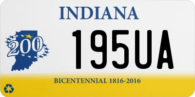 IN license plate 195UA