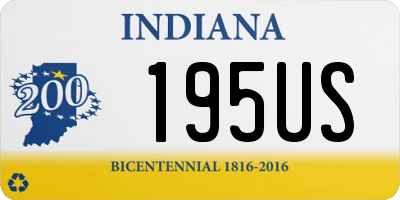 IN license plate 195US