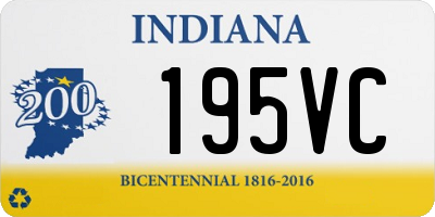 IN license plate 195VC